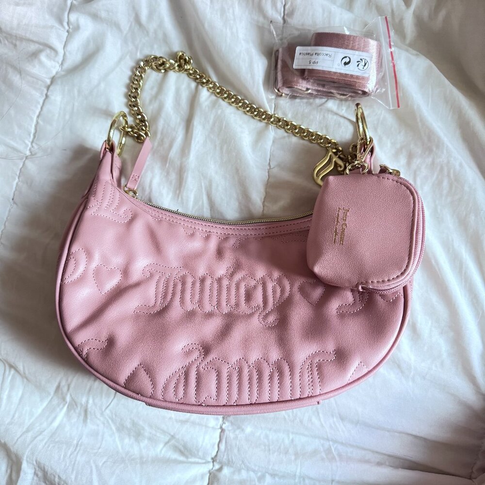 EUC Pink Juicy Couture Purse Bag with Crossbody strap